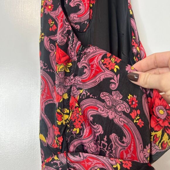 Anthropologie Modcloth We'll Meet Again Floral Retro Halter Maxi Dress Size 8 - Picture 8 of 12